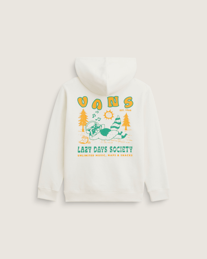 Vans Kids Lazy Daze Pullover Sweatshirt in Marshmallow White
