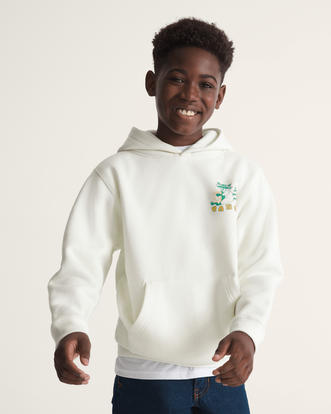 Vans Kids Lazy Daze Pullover Sweatshirt in Marshmallow White