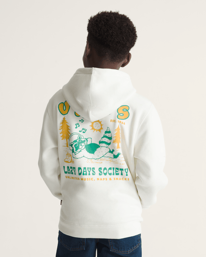 Vans Kids Lazy Daze Pullover Sweatshirt in Marshmallow White