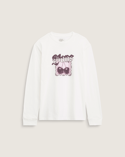 Vans Kids Cherrylace Long Sleeve T-Shirt in Marshmallow White