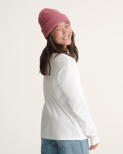 Vans Kids Cherrylace Long Sleeve T-Shirt in Marshmallow White