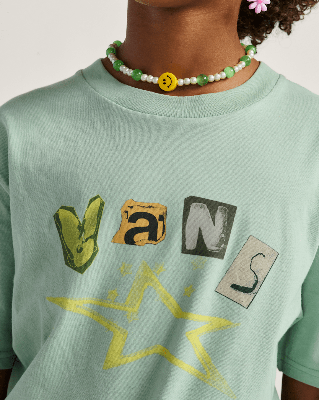 Vans Kids Perforate T-Shirt in Olive Green