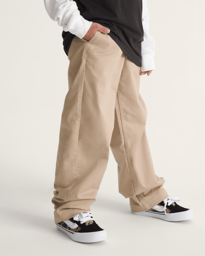 Vans Kids Authentic Chino Loose Pant in Incense Brown