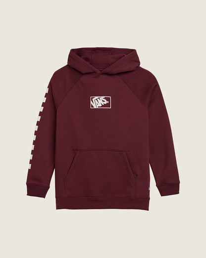 Vans Kids Stacked Box Sweatshirt in Port Royale Red