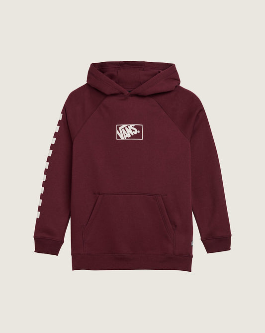 Vans Kids Stacked Box Sweatshirt in Port Royale Red
