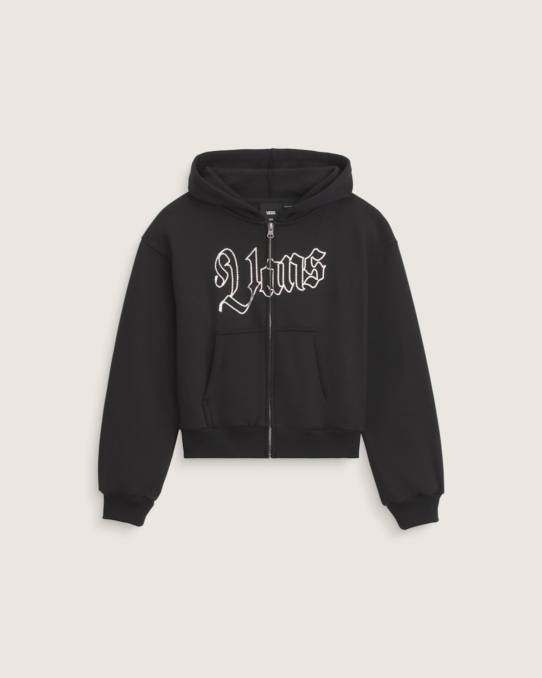 Vans Kids Shining Zip Hoodie in Black