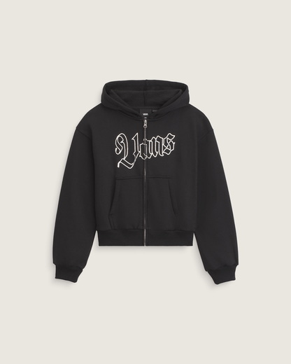Vans Kids Shining Zip Hoodie in Black