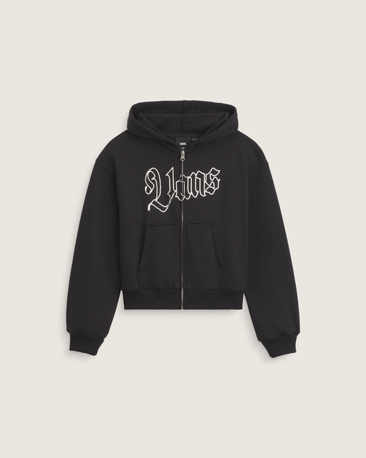 Vans Kids Shining Zip Hoodie in Black