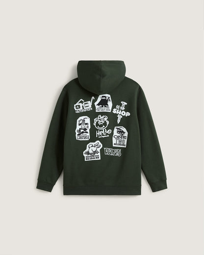 Vans Kids Classified Zip Hoodie in Dried Kelp Green