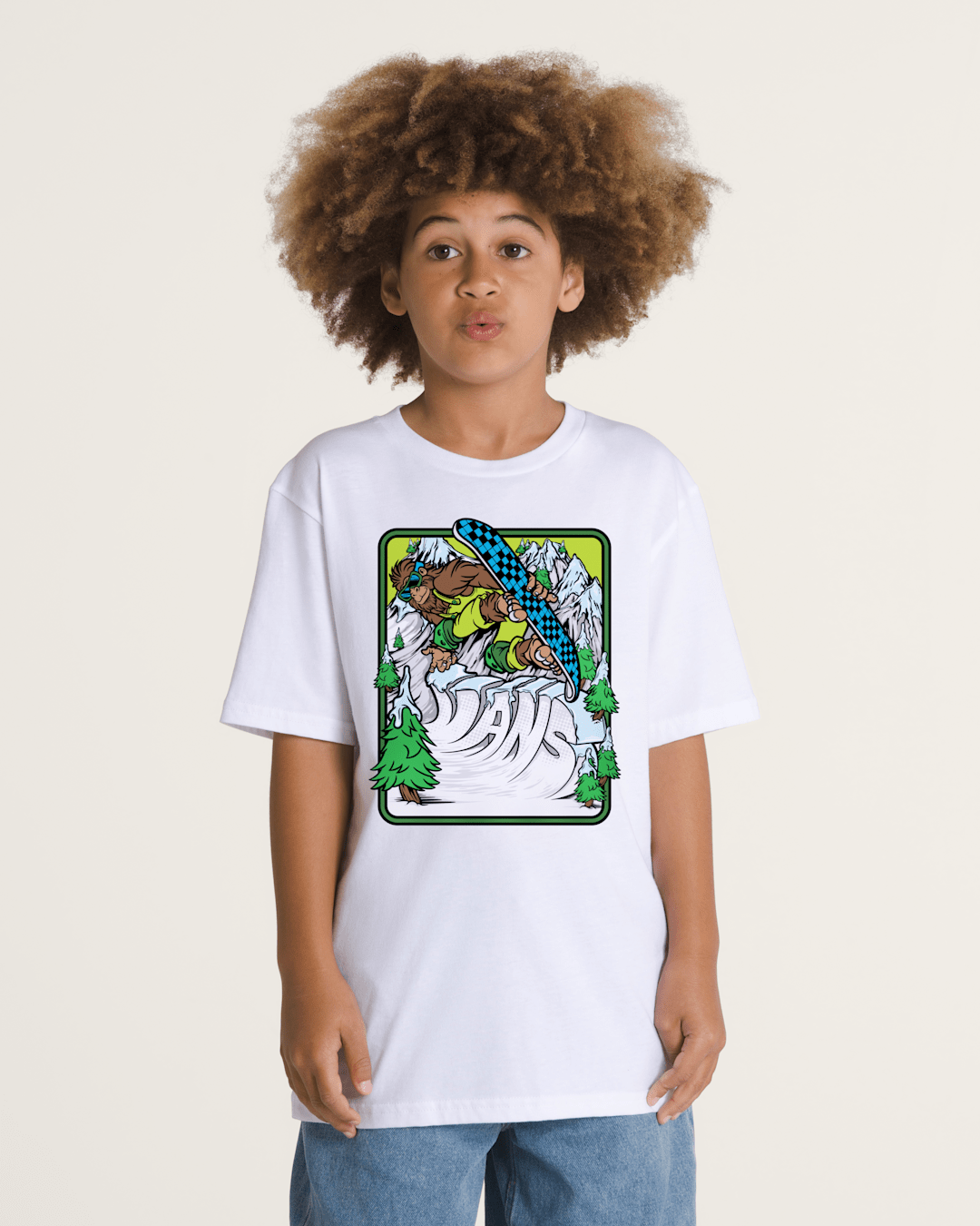 Vans Kids Tail Grabin Good Time T-Shirt in White