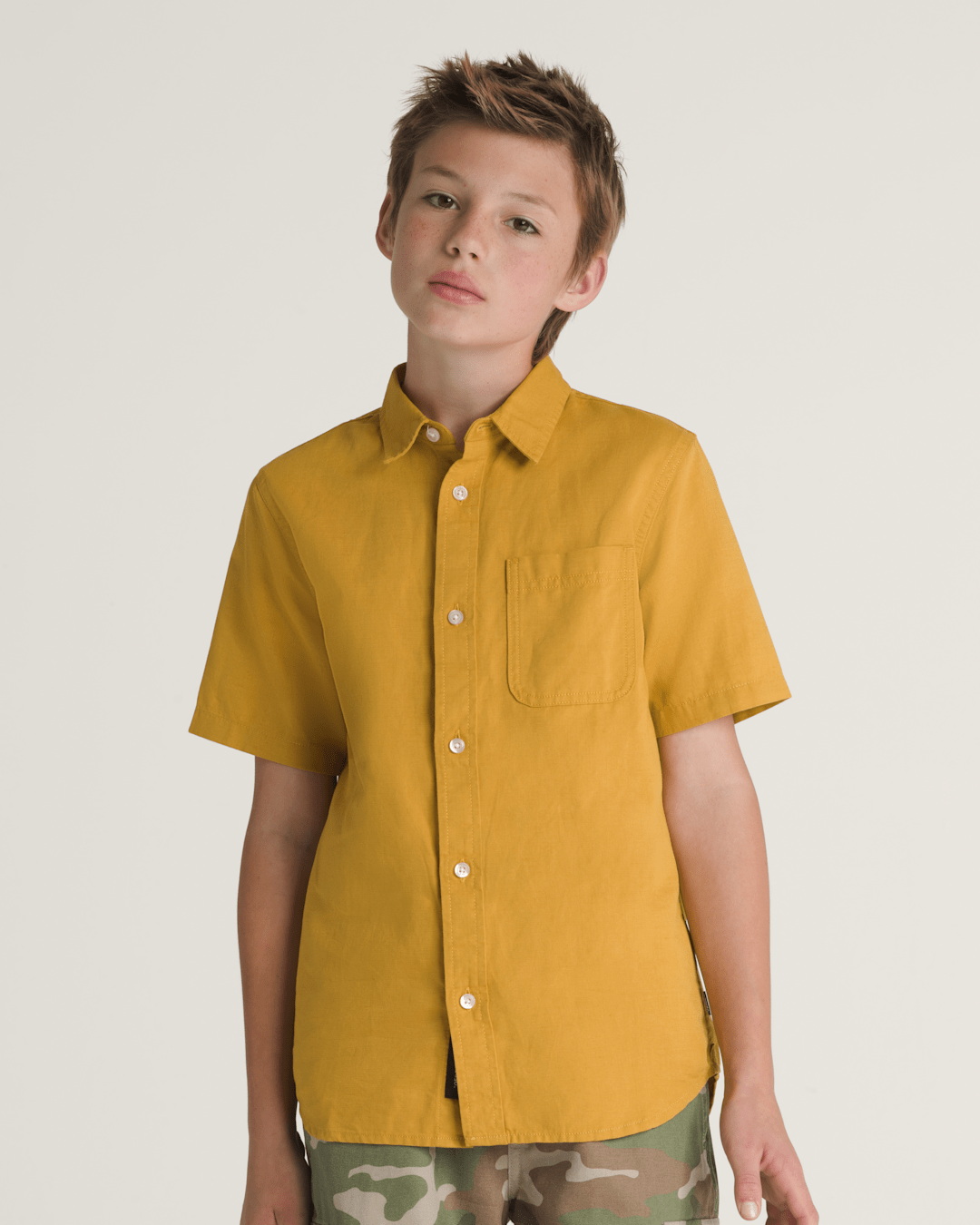 Vans Kids Lawson Woven Shirt in Harvest Gold Yellow