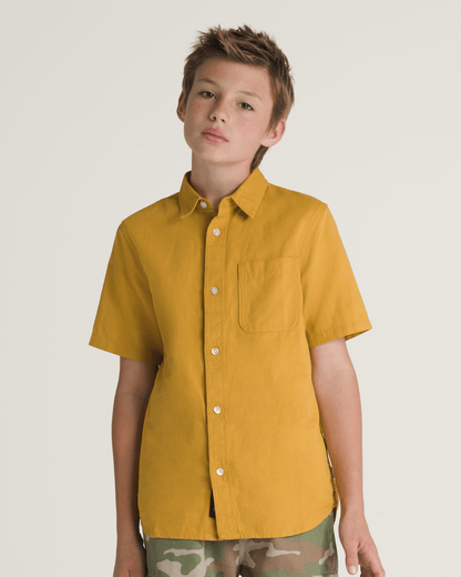Vans Kids Lawson Woven Shirt in Harvest Gold Yellow