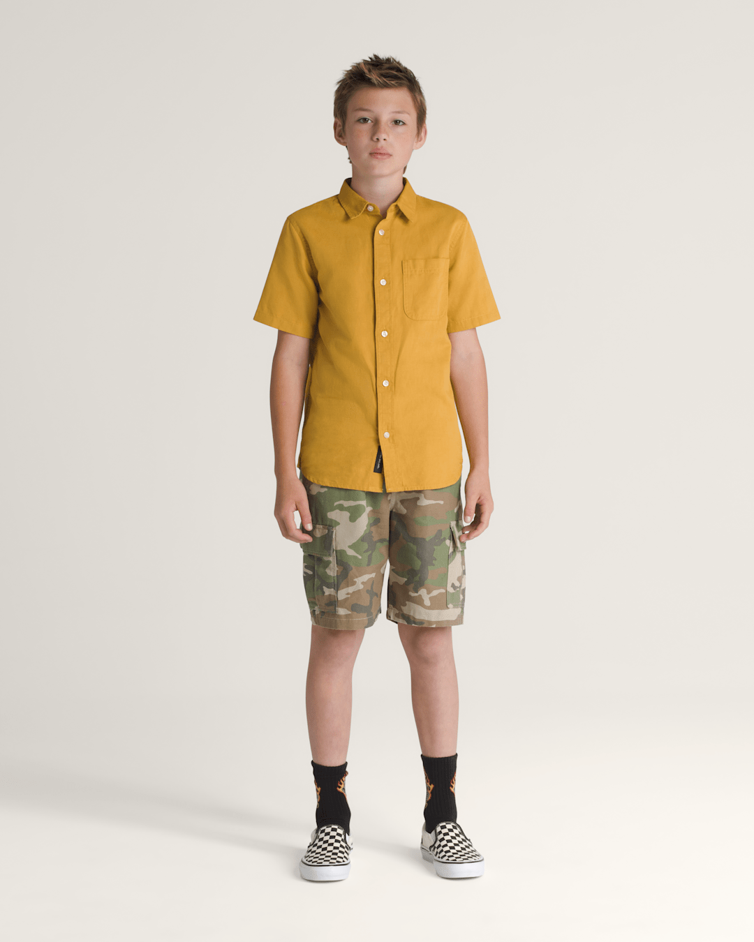Vans Kids Lawson Woven Shirt in Harvest Gold Yellow