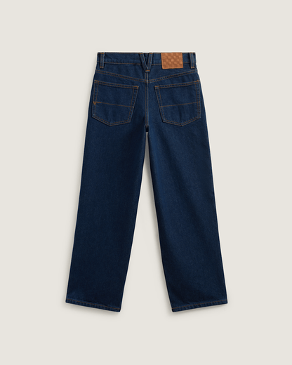 Vans Kids Check-5 Loose Denim Pants in Midnight Blue