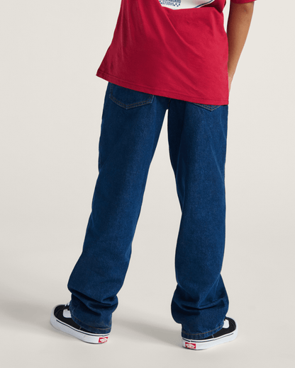 Vans Kids Check-5 Loose Denim Pants in Midnight Blue