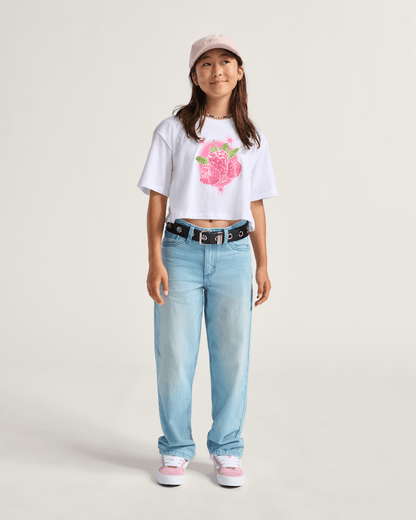 Vans Kids Sirelle Denim Puddle Pants in Light Stonewash Blue