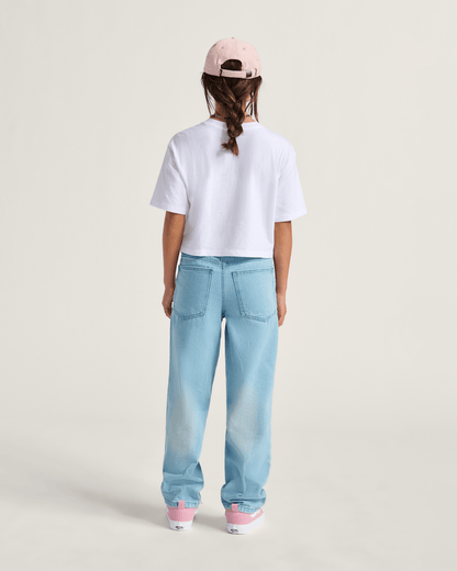 Vans Kids Sirelle Denim Puddle Pants in Light Stonewash Blue