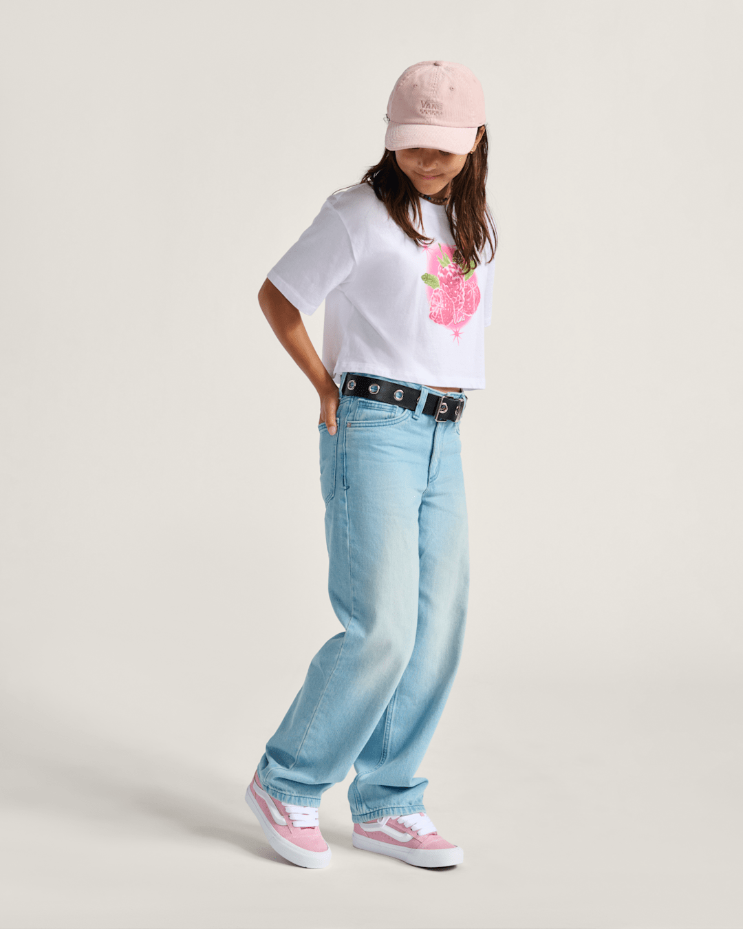 Vans Kids Sirelle Denim Puddle Pants in Light Stonewash Blue