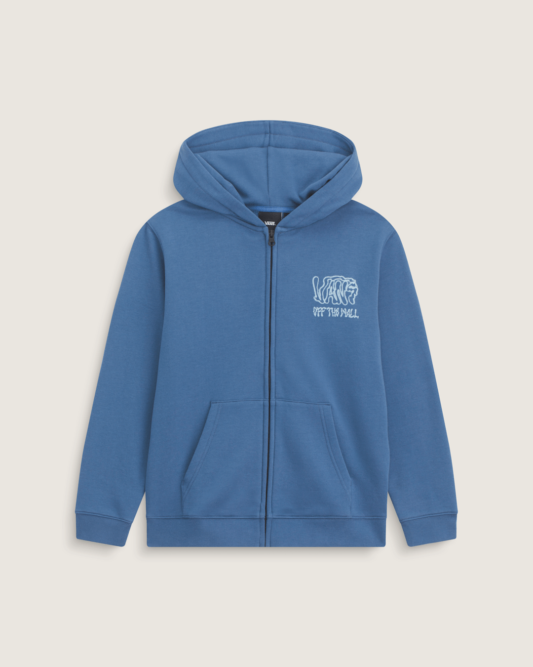 Vans Kids Rippled Zip Hoodie in True Navy Blue