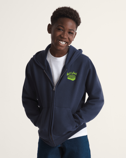 Vans Kids Hot and Fresh Full Zip Sweatshirt in Parisian Night Blue