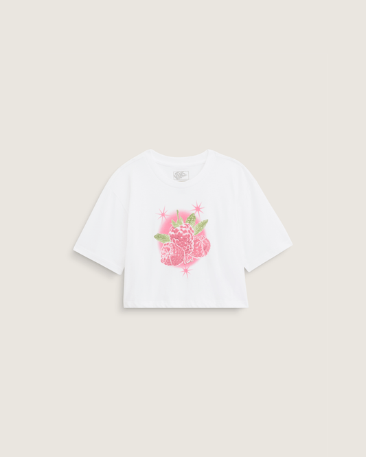 Vans Kids Star Berries Crop T-Shirt in White