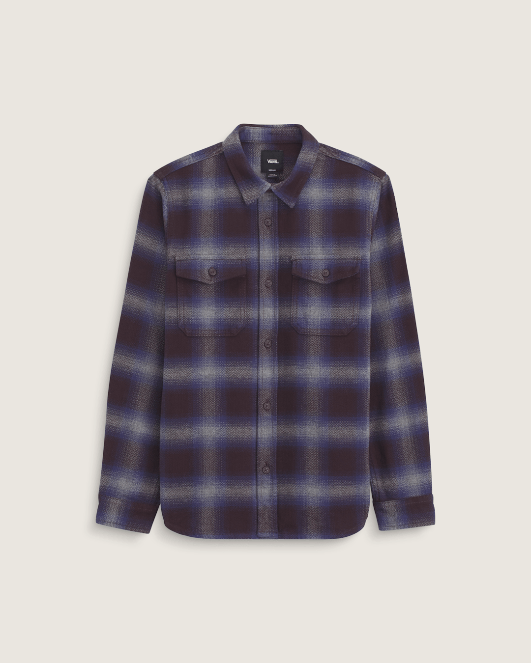 Vans Kids Bixby Plaid Flannel Shirt in Dark Port Red / Pewter Heather Grey