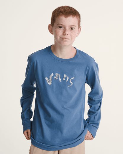 Vans Kids Ideas 66 Long Sleeve T-Shirt in True Navy Blue