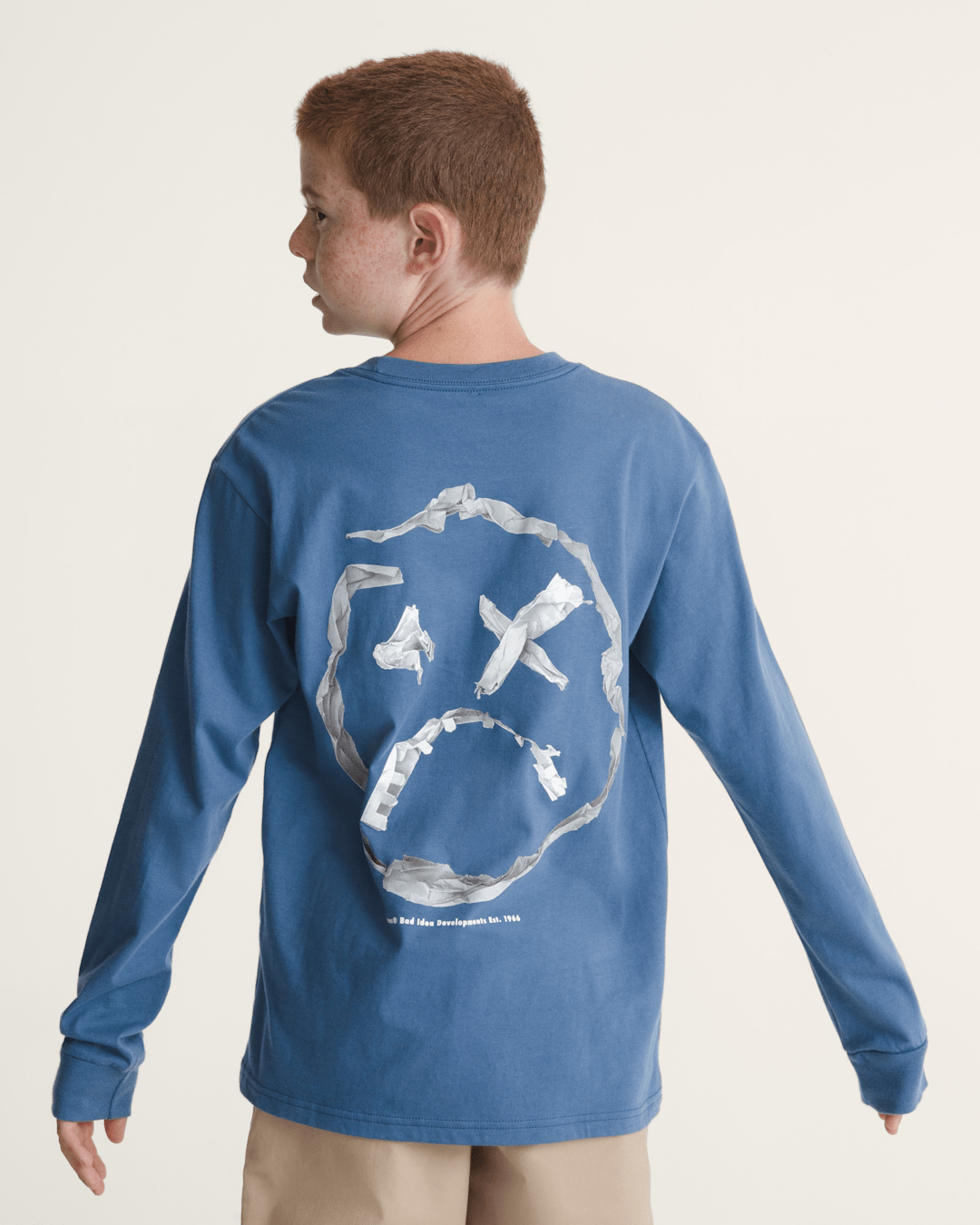 Vans Kids Ideas 66 Long Sleeve T-Shirt in True Navy Blue