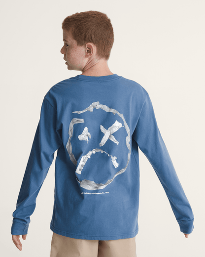 Vans Kids Ideas 66 Long Sleeve T-Shirt in True Navy Blue