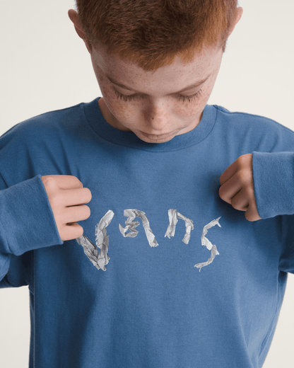Vans Kids Ideas 66 Long Sleeve T-Shirt in True Navy Blue