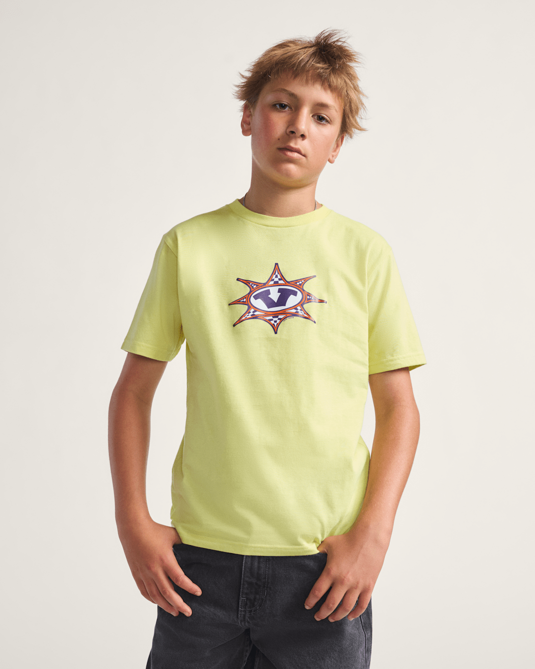 Vans Kids Star Checker T-Shirt in Canary Yellow