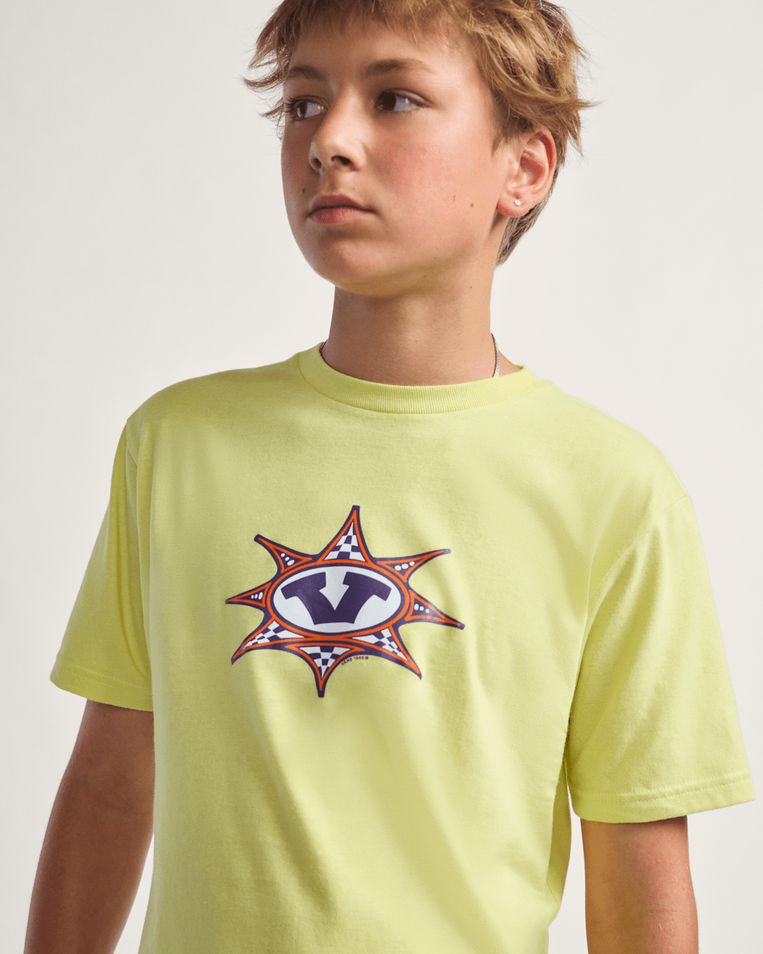 Vans Kids Star Checker T-Shirt in Canary Yellow