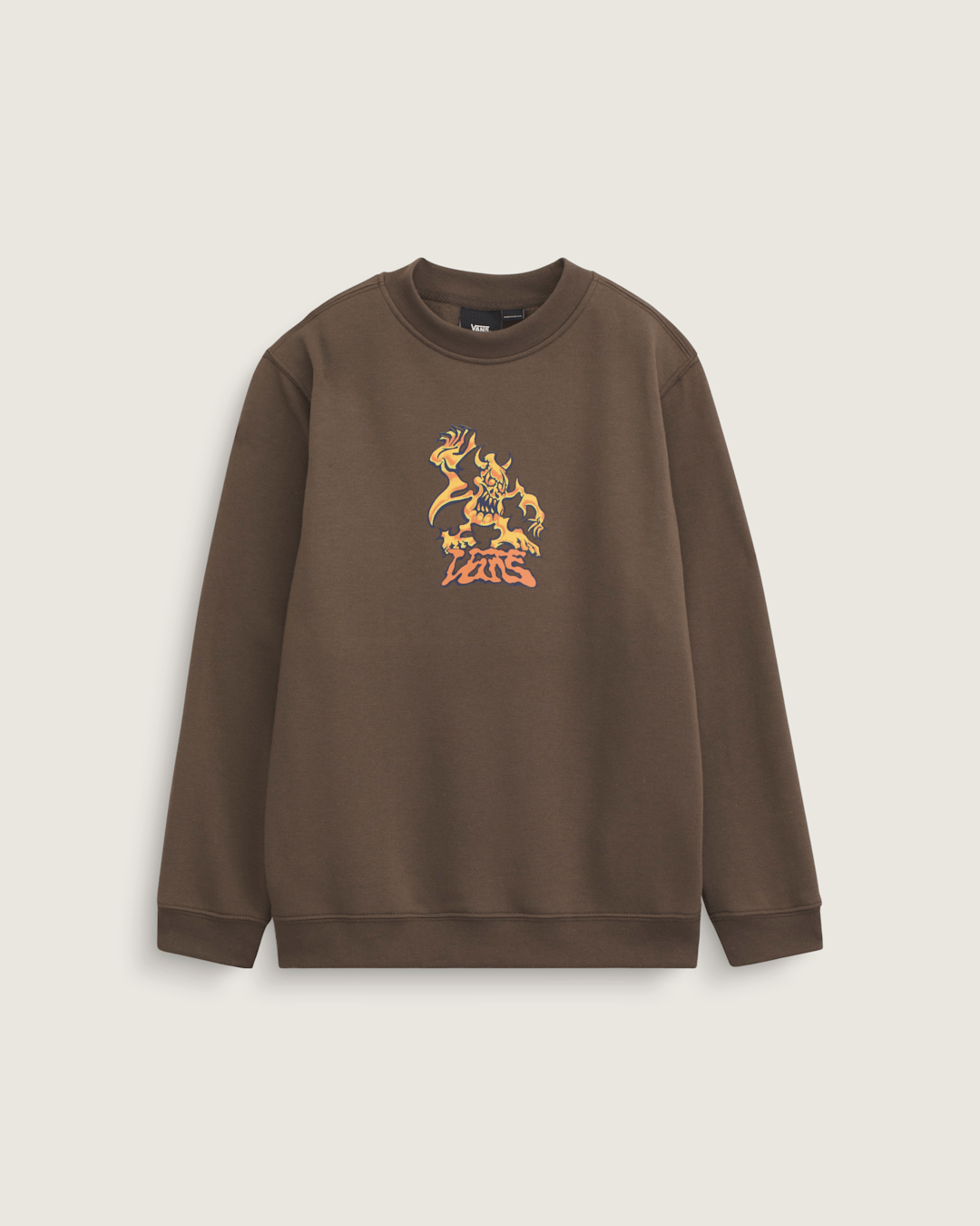 Vans Kids Goblin Step Crew Sweatshirt in Coal Brown