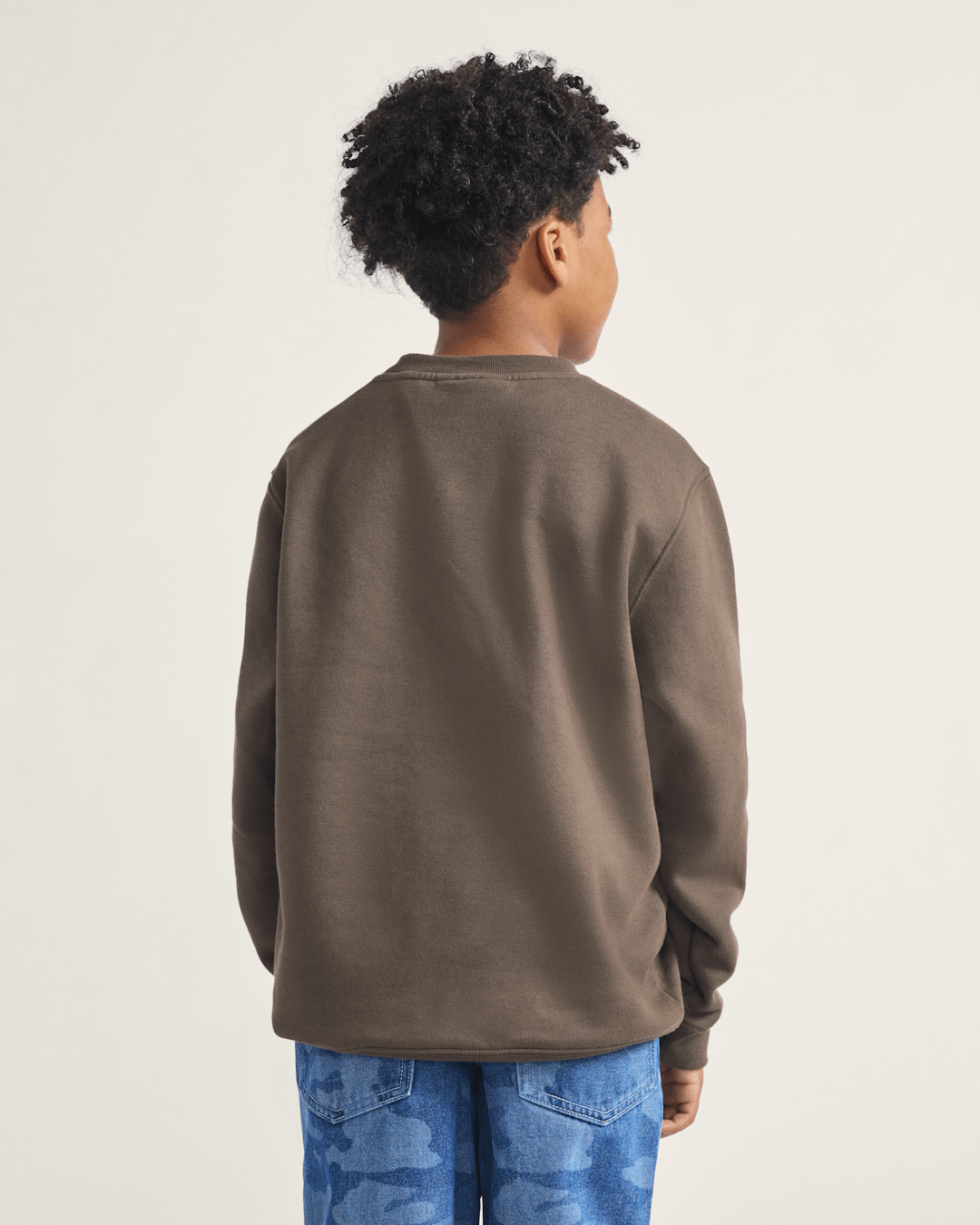 Vans Kids Goblin Step Crew Sweatshirt in Coal Brown