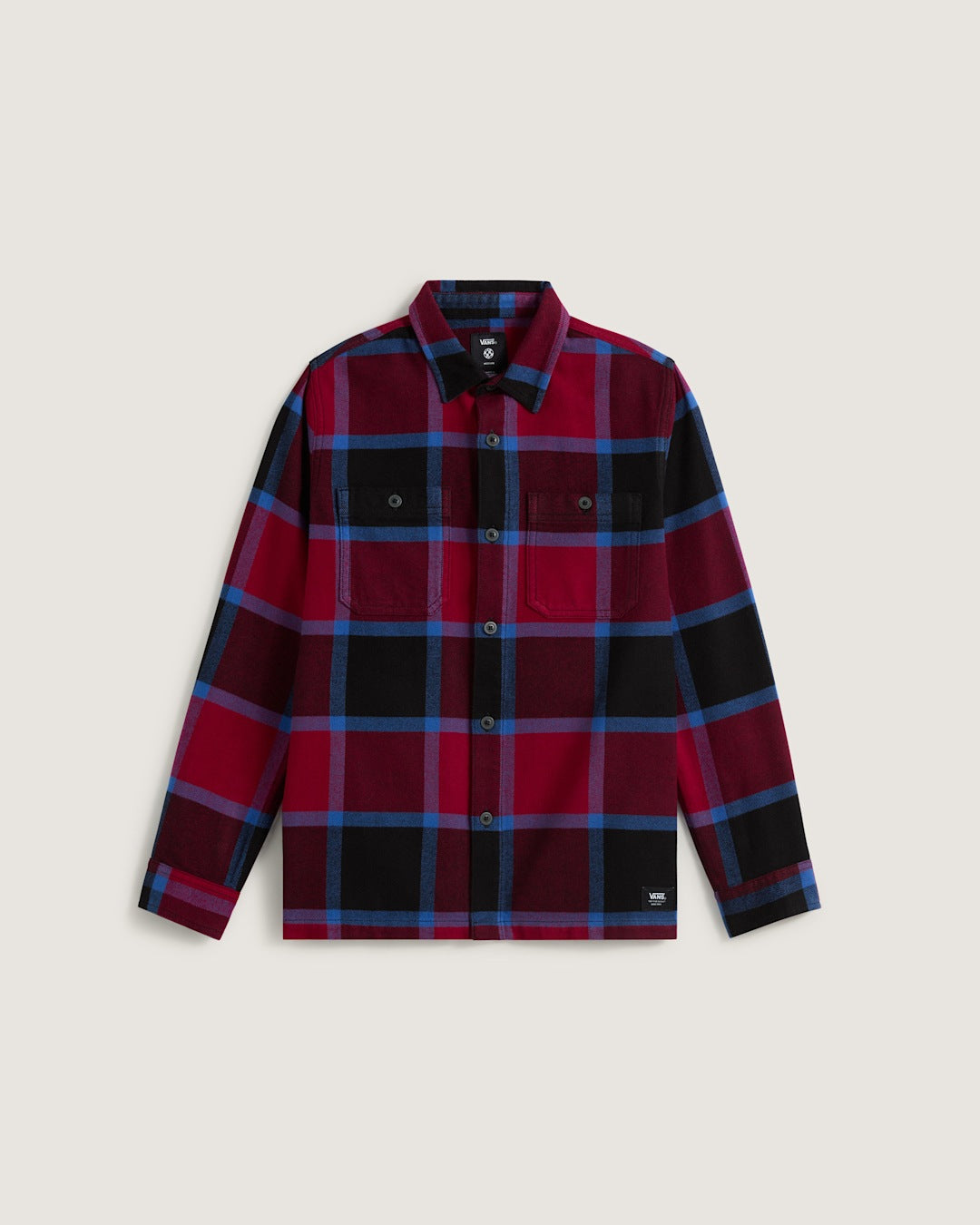 Vans Kids Larkspur Plaid Flannel Shirt in Bordeaux Red / Black