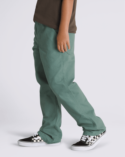 Vans Kids Drill Chore Carpenter Pants in Dark Forest Green