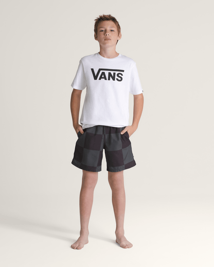Vans Kids Primary Checkerboard Shorts in Checkerboard Black / Grey