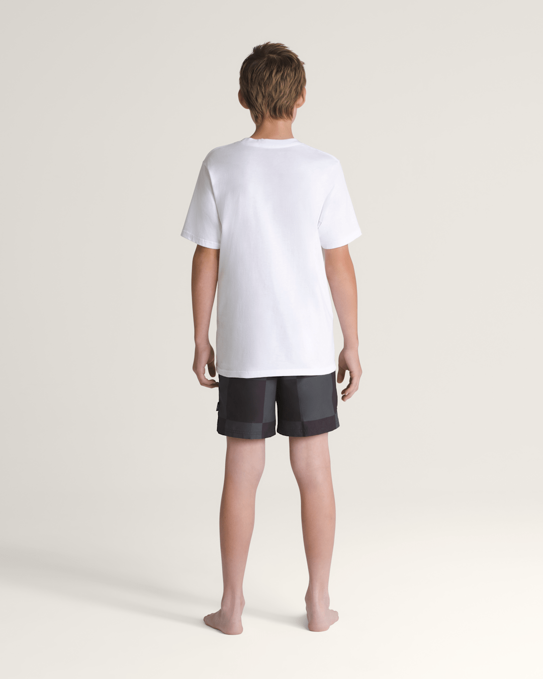 Vans Kids Primary Checkerboard Shorts in Checkerboard Black / Grey