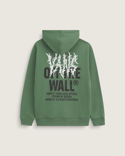 Vans Kids Metal Wall Zip Hoodie in Pine Forest Green