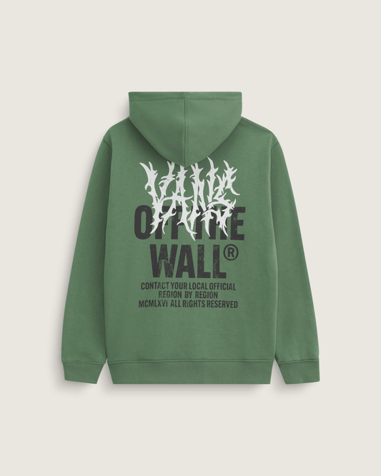 Vans Kids Metal Wall Zip Hoodie in Pine Forest Green