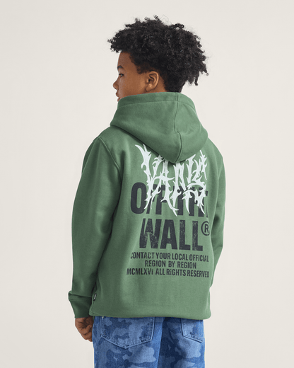 Vans Kids Metal Wall Zip Hoodie in Pine Forest Green