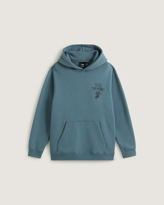 Vans Kids Let Loose Pullover Hoodie in Stormy Weather Black