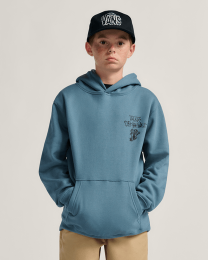 Vans Kids Let Loose Pullover Hoodie in Stormy Weather Black