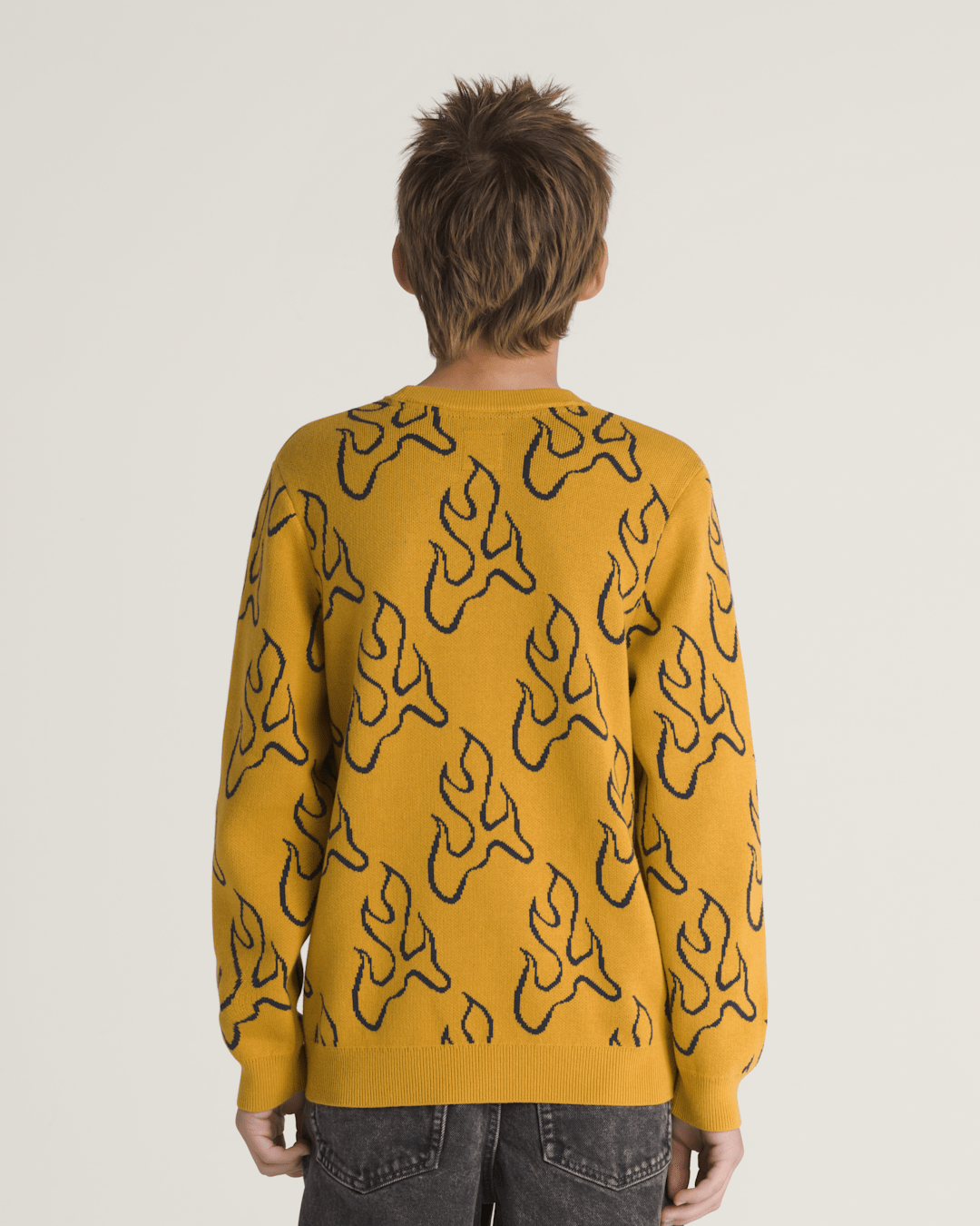 Vans Kids Blaze Crew Sweater in Harvest Gold Yellow