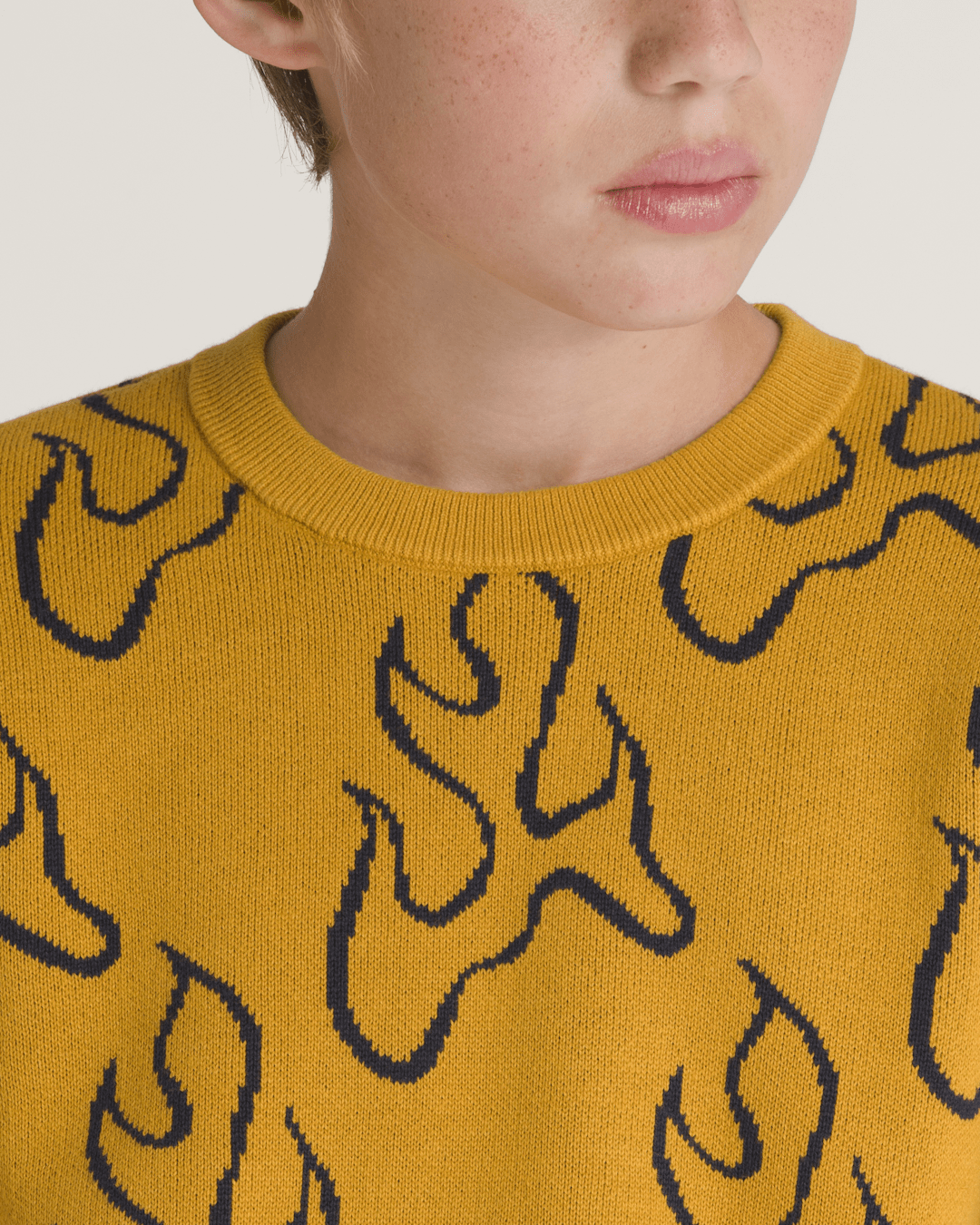 Vans Kids Blaze Crew Sweater in Harvest Gold Yellow
