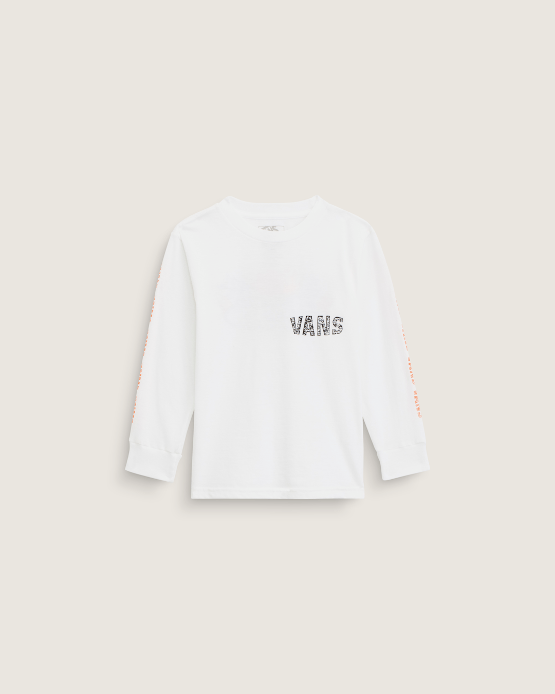 Vans Little Kids Racing Flames Long Sleeve T-Shirt in White