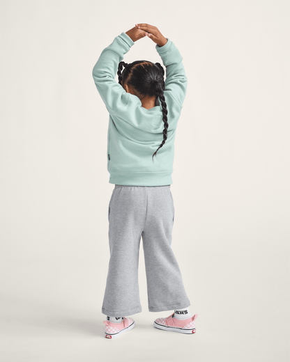 Vans Little Kids Classic Oval Crew Sweatshirt in Grey Olive Green