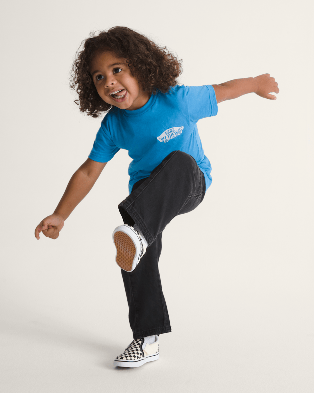 Vans Little Kids Double Standard T-Shirt in Bright Azure Blue
