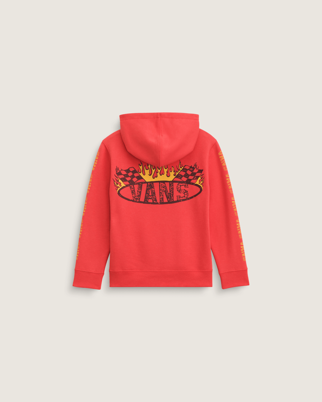 Vans Little Kids Racing Flames Pullover Hoodie in Crimson Haze Red