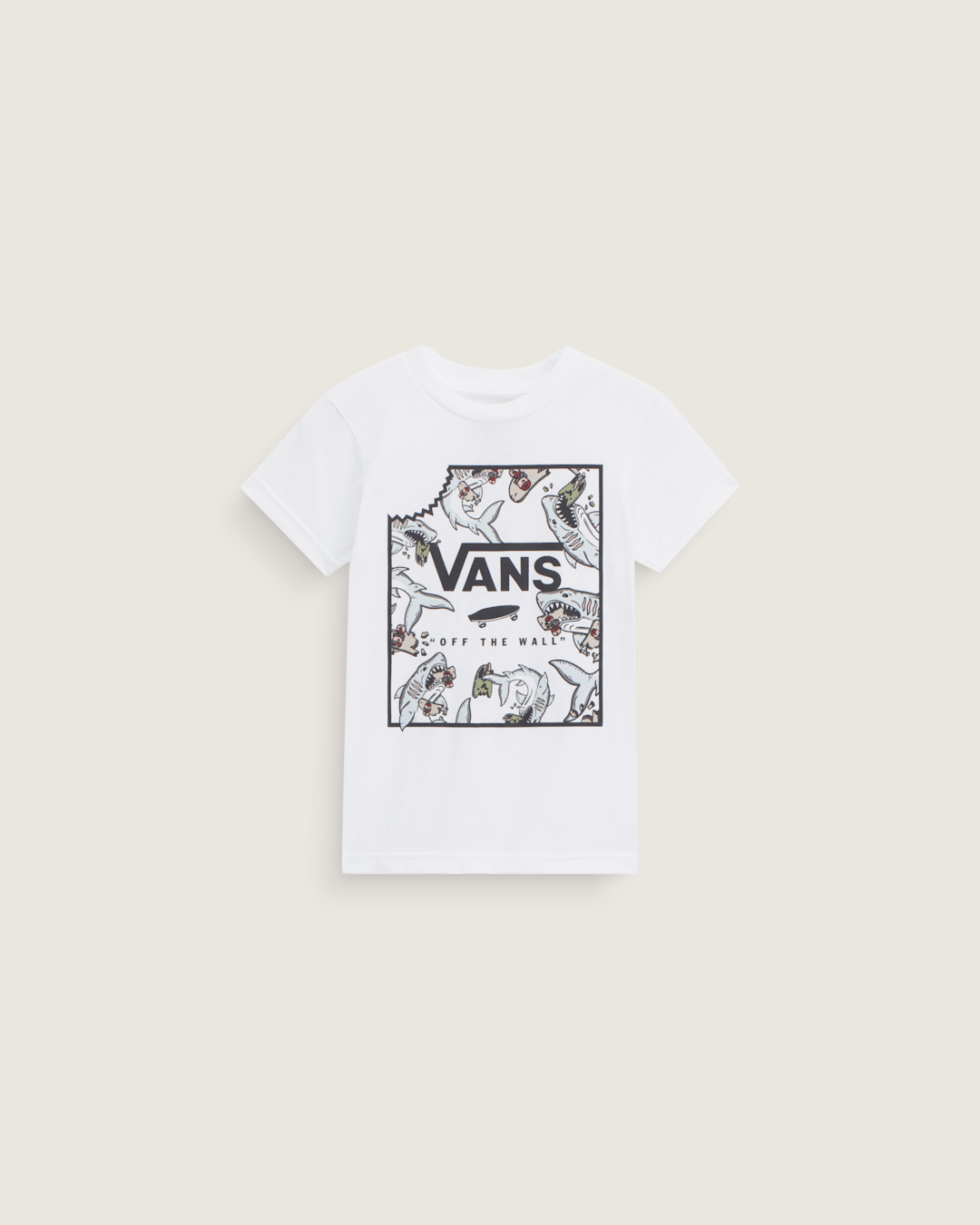 Vans Kids Little Kids Shark Bite T-Shirt in White